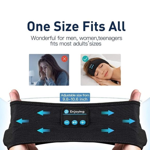 Wireless Music Headband Earbuds Headphones - Picture 6 of 7